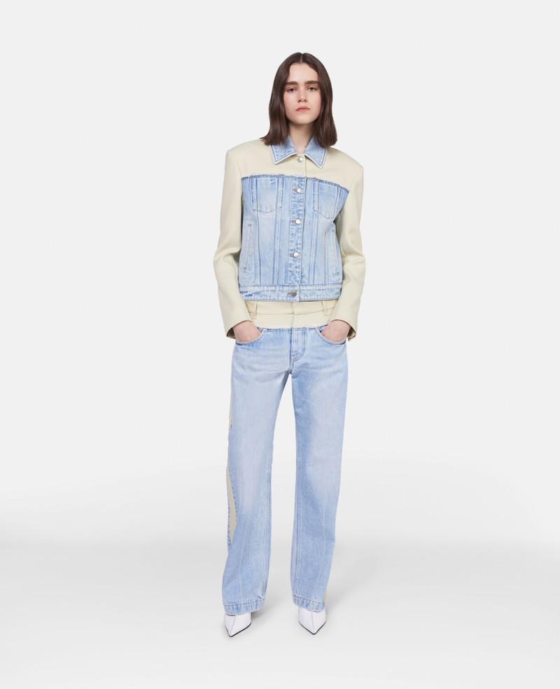 Stella McCartney Two-Tone Panelled Straight Leg Jeans outlook