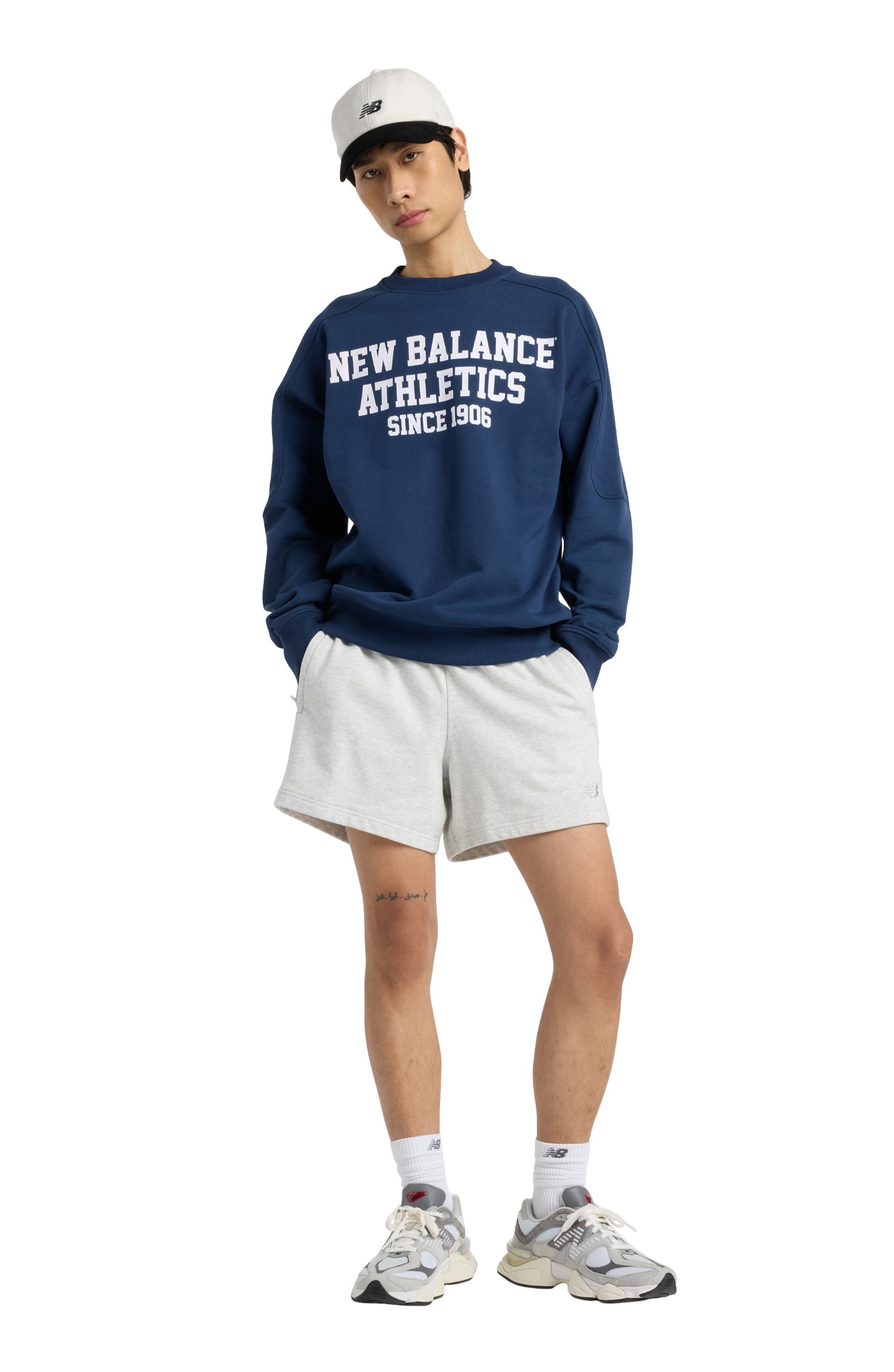 New Balance Varsity French Terry Crewneck Sweatshirt in Nb Navy at Nordstrom - 6