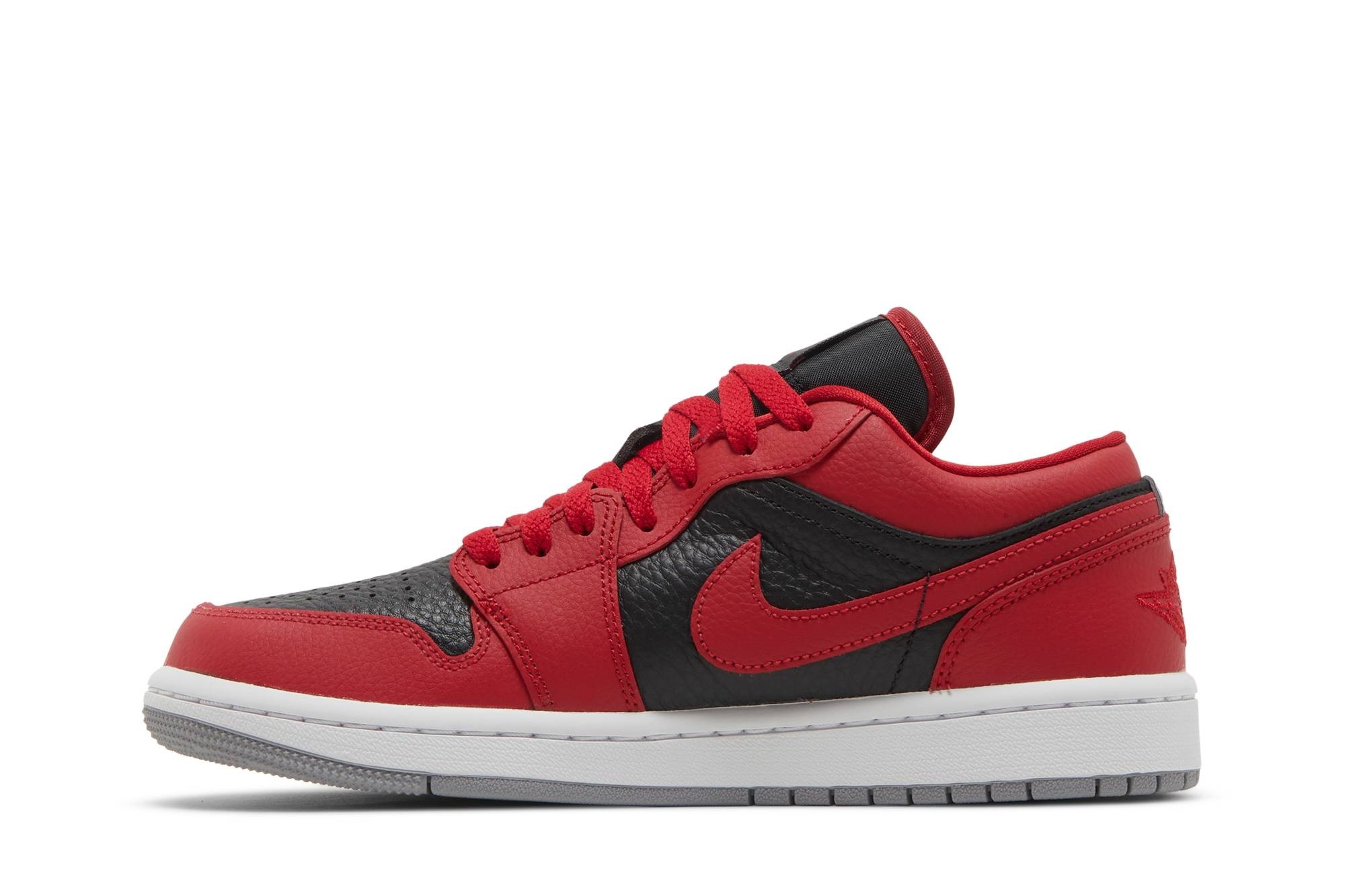 Wmns Air Jordan 1 Low SE 'Split - Gym Red Cement Grey' - 3