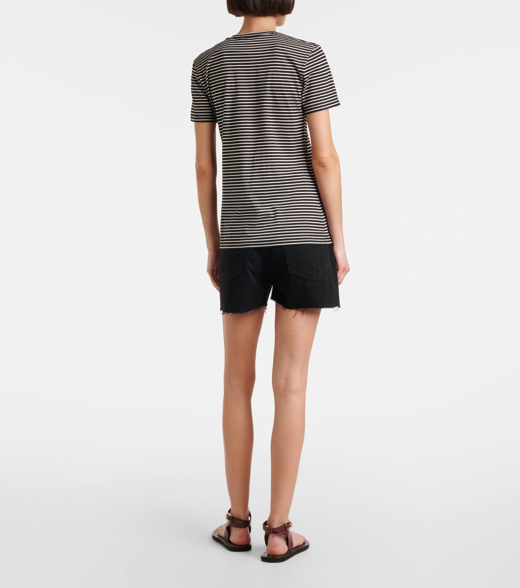 Lana striped cotton-blend T-shirt - 3