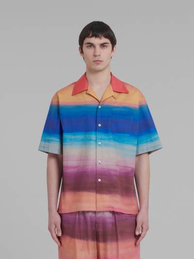 Marni POPLIN BOWLING SHIRT WITH DARK SIDE OF THE MOON PRINT outlook