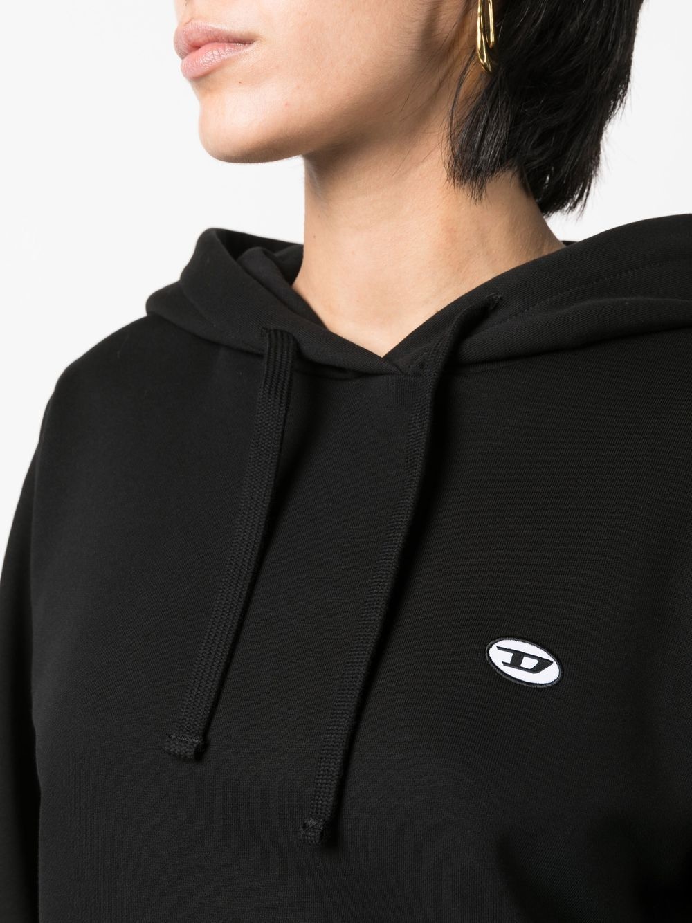 logo-patch drawstring hoodie - 5