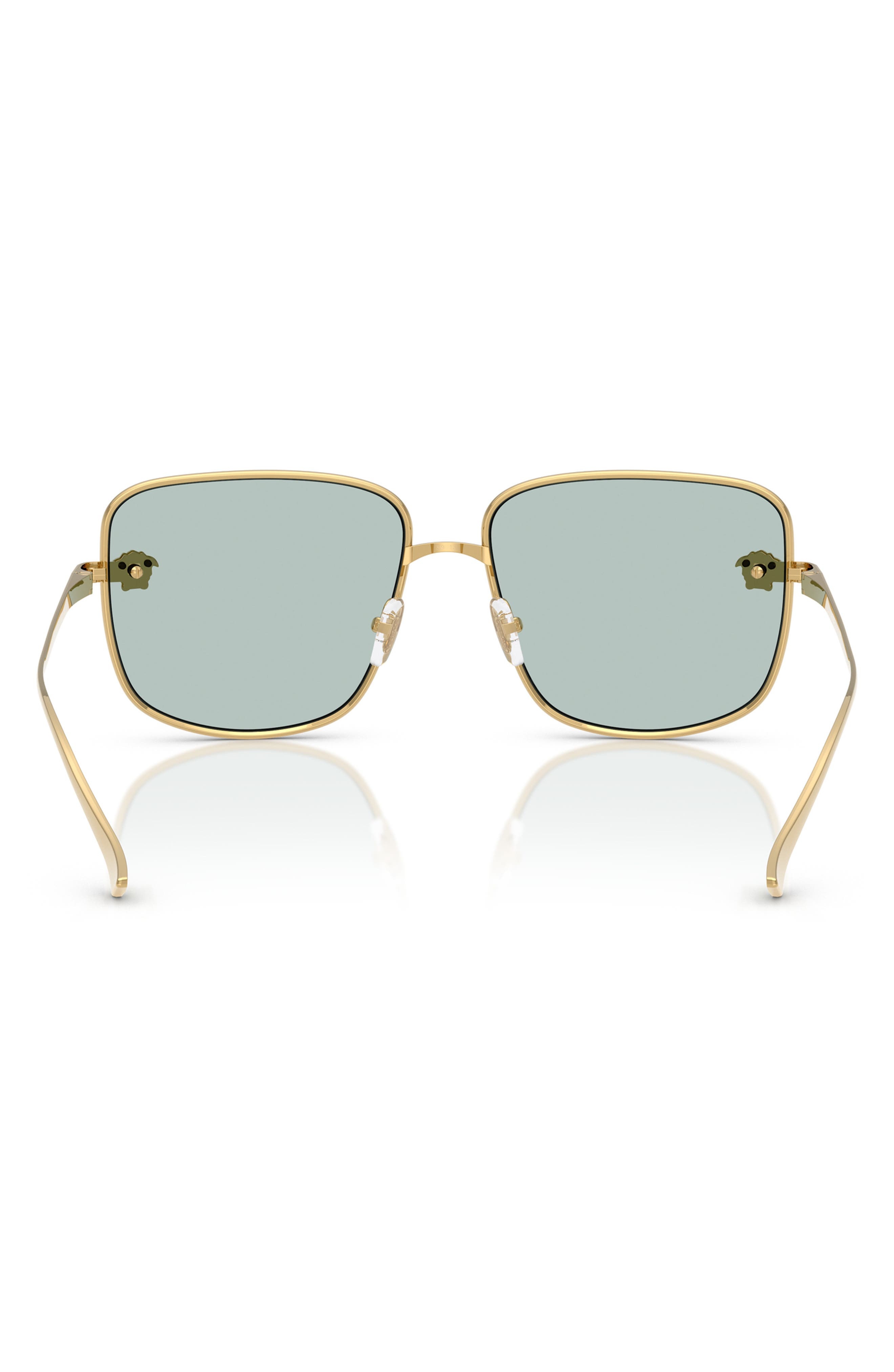 Versace 59mm Square Sunglasses in Gold/Aqua at Nordstrom - 5