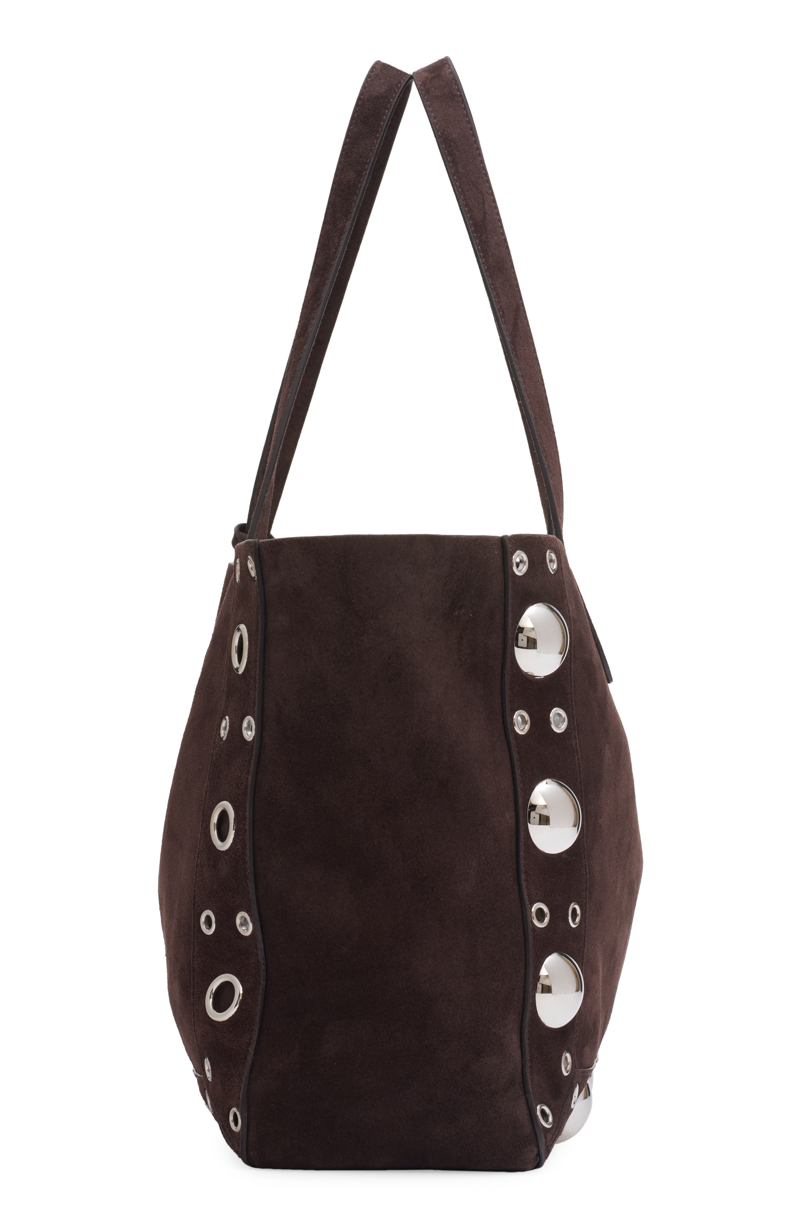 Valentino Garavani Nellcôte Stud Suede Tote in 0To Testa Di Moro at Nordstrom - 6