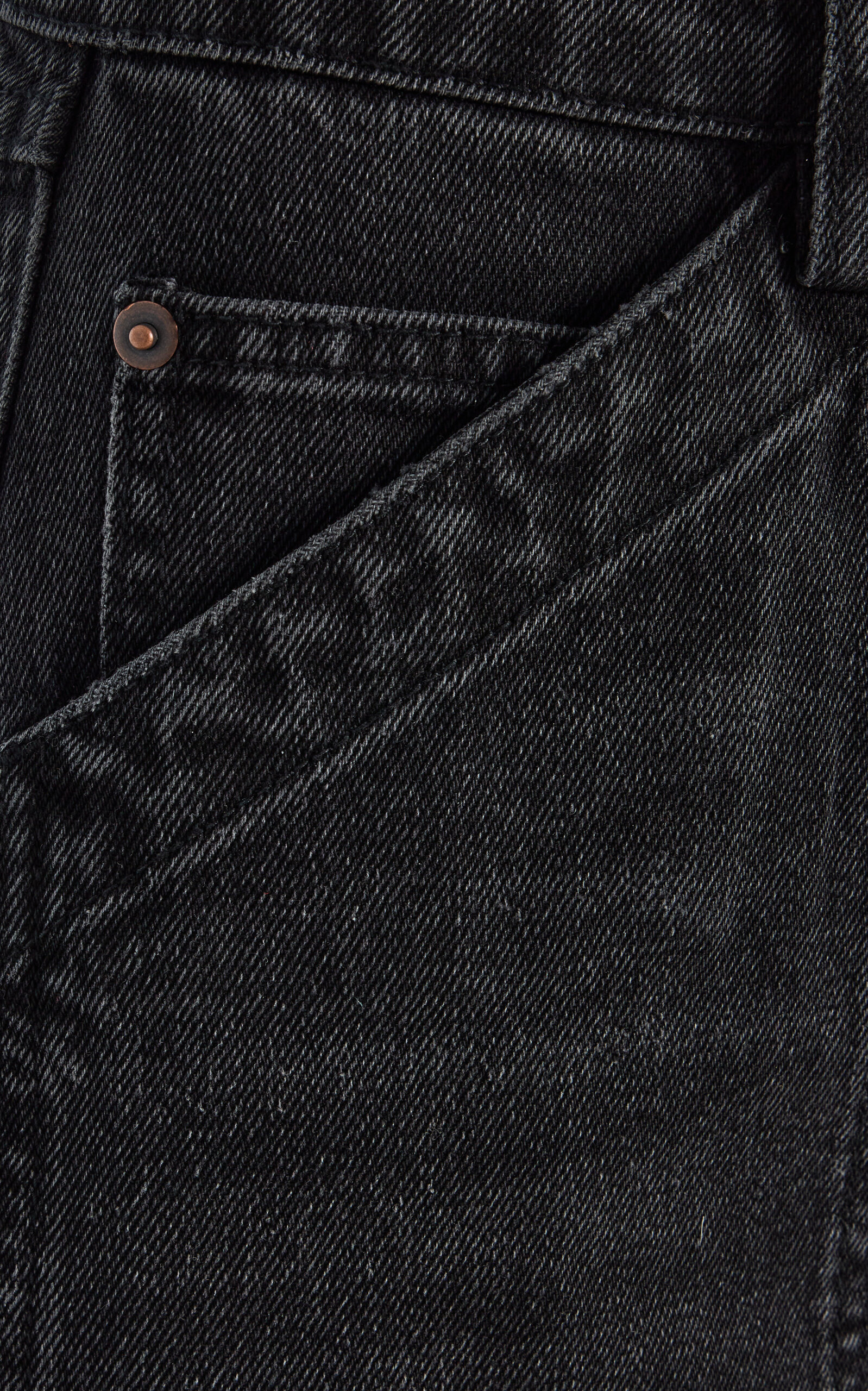 Denim Patch Pocket Pants black - 5