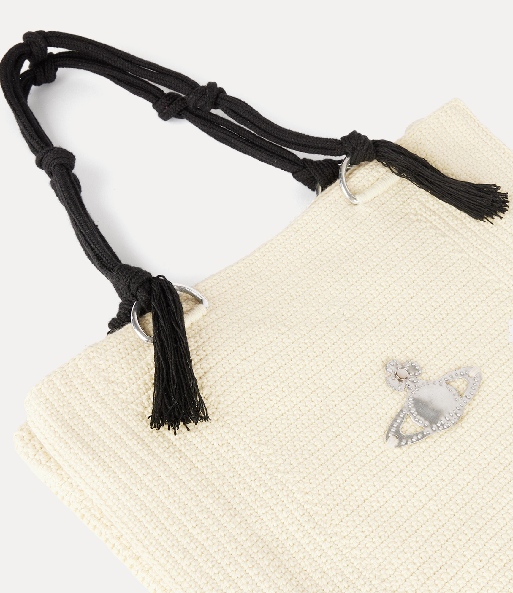 Vivienne Westwood LARGE MABEL CROCHET TOTE BAG | REVERSIBLE
