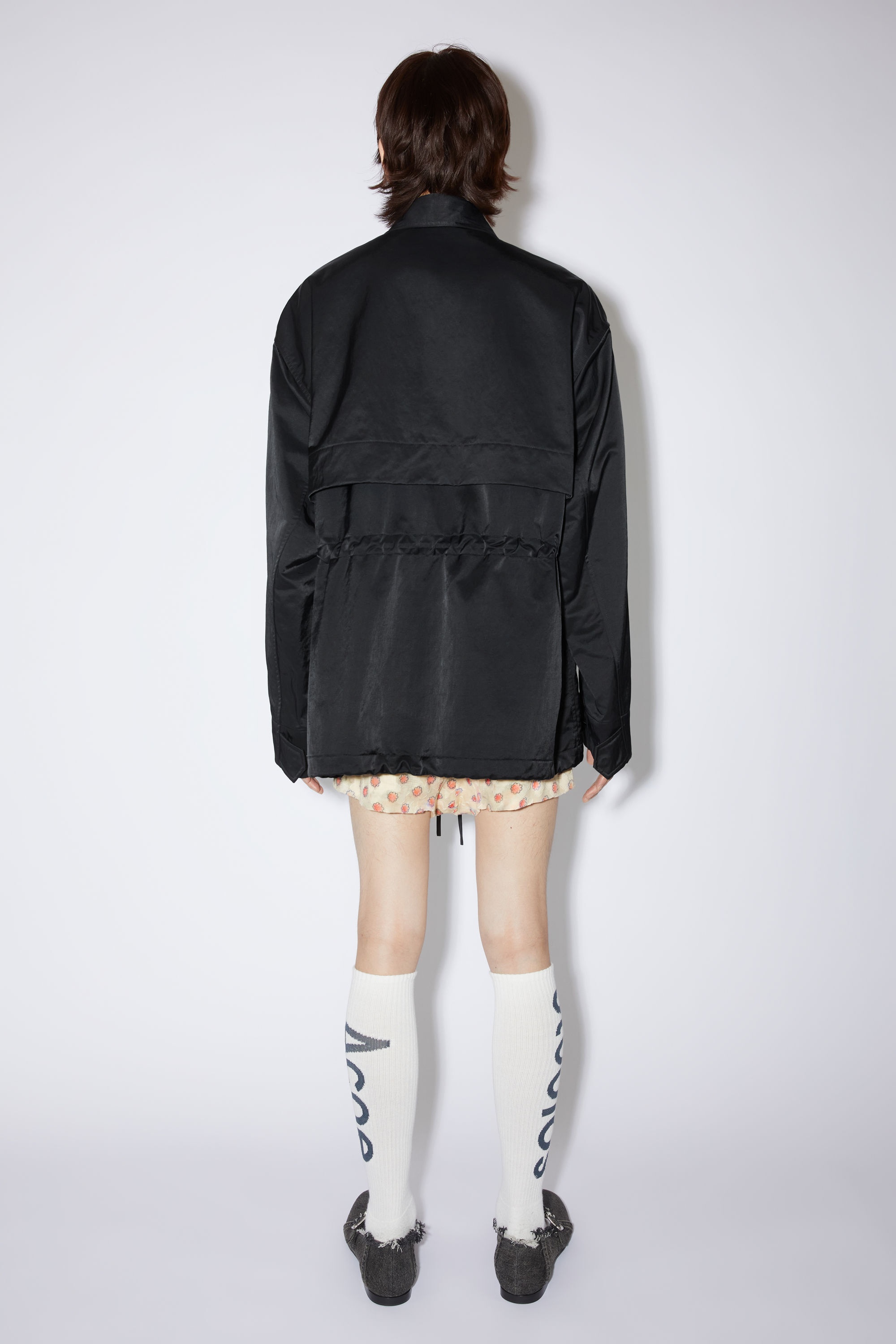 Satin jacket - Black - 3