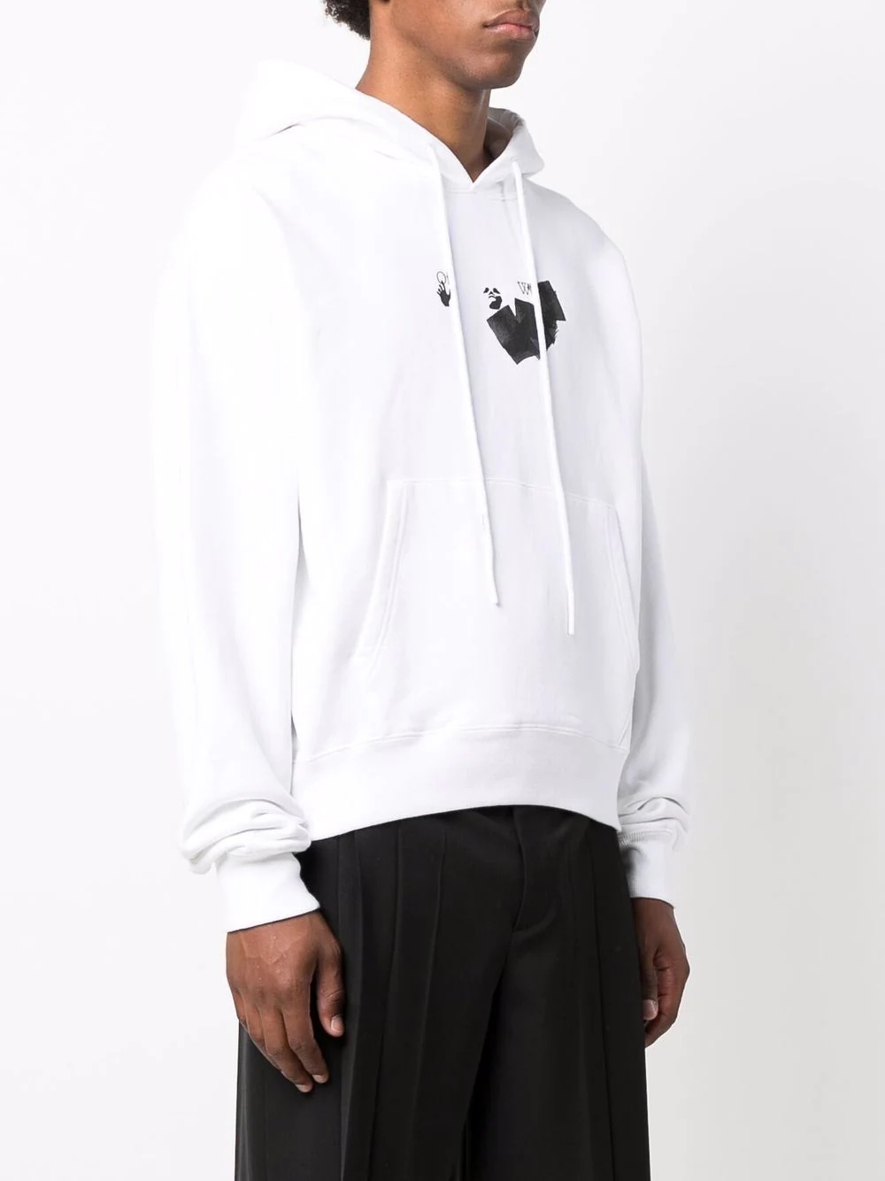 logo-print drawstring hoodie - 4