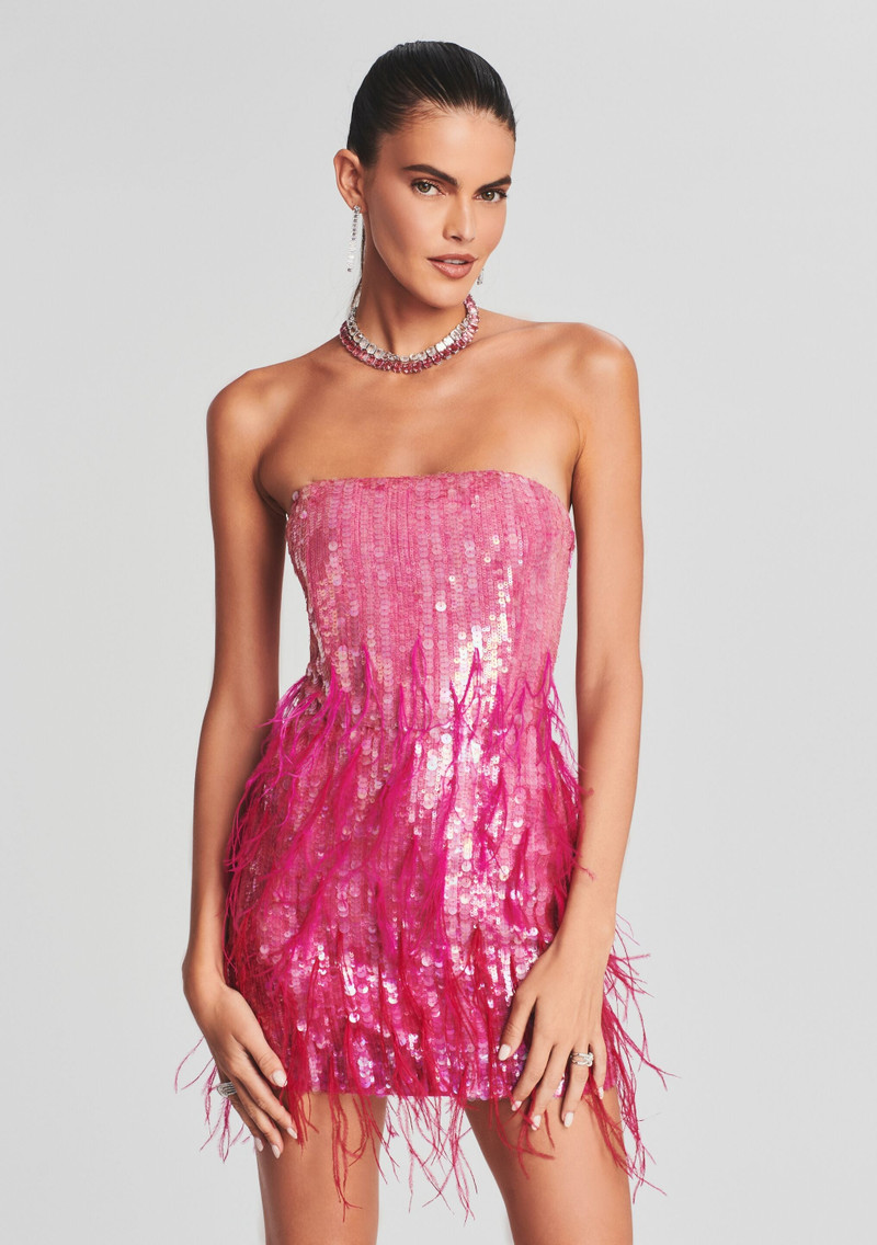 ANASTASIA SEQUIN FEATHER DRESS 5