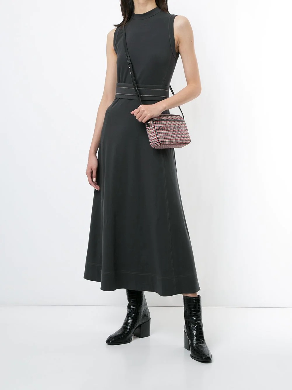 belted sleeveless dress - 2