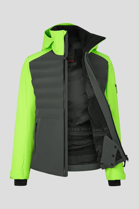 Ivo Ski jacket in Anthracite/Lime - 2