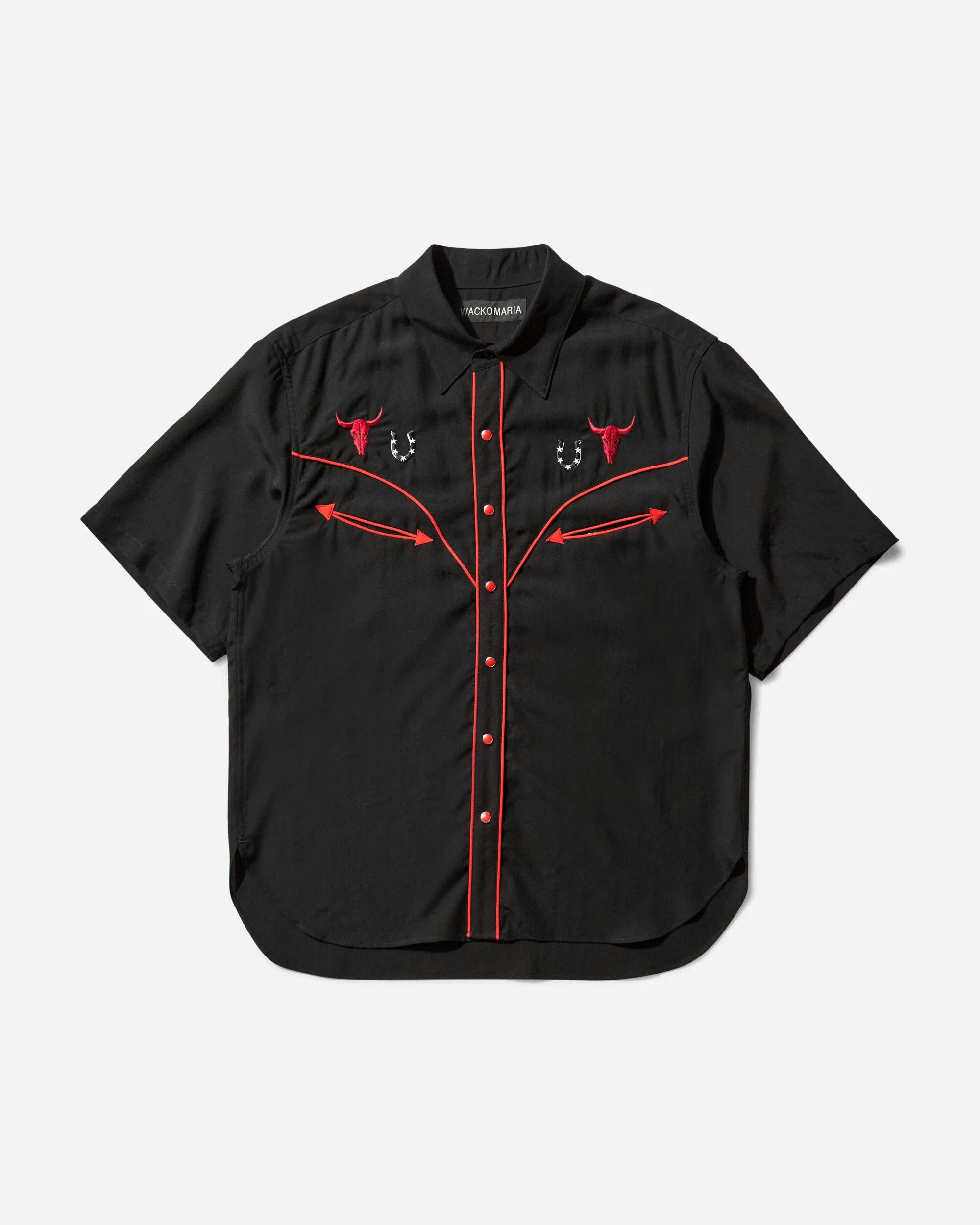 Men's Western Shirt (Type-5) Black / Red - 1