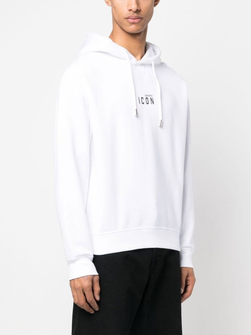 Icon-print pullover hoodie - 3