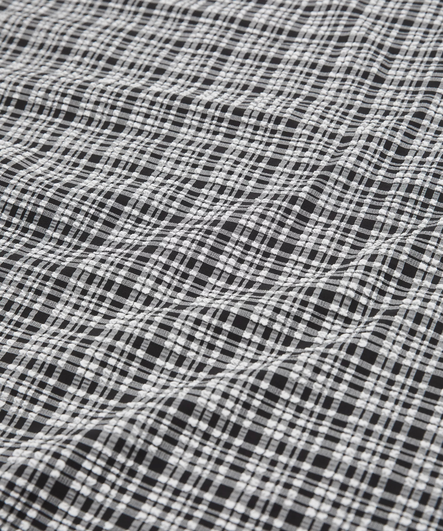 Seersucker Check Ruched Midi Dress - 6