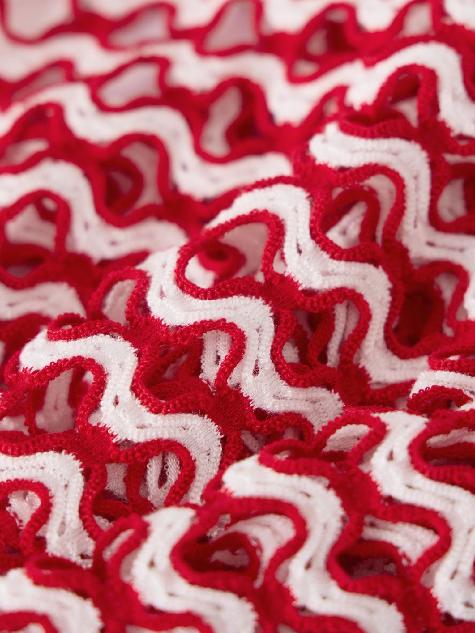 Playa two-tone crocheted wide-leg pants Red - 4