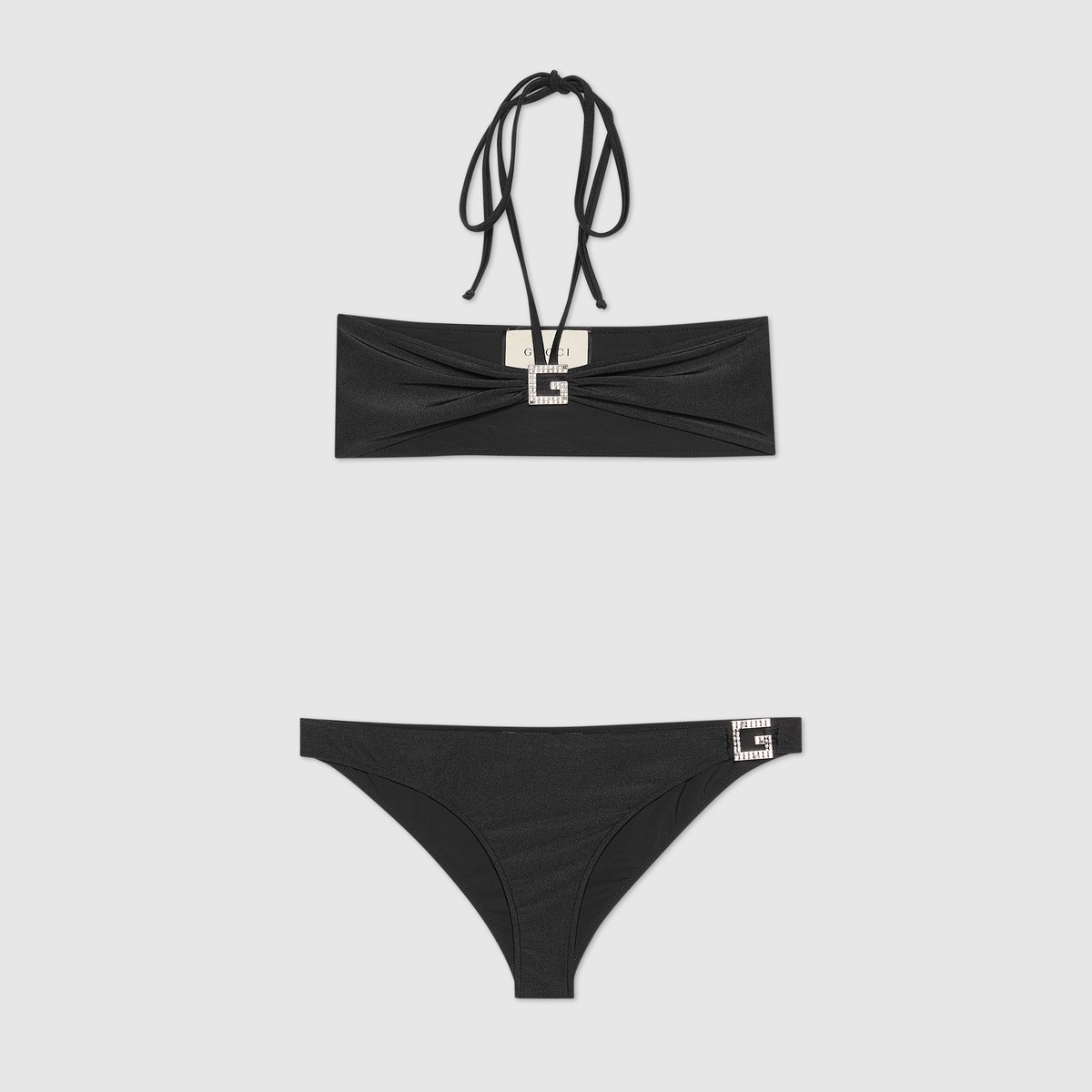 Bikini with crystal Square G details - 1