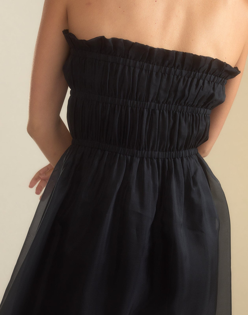 Buckle Up Silk Organza Dress 6