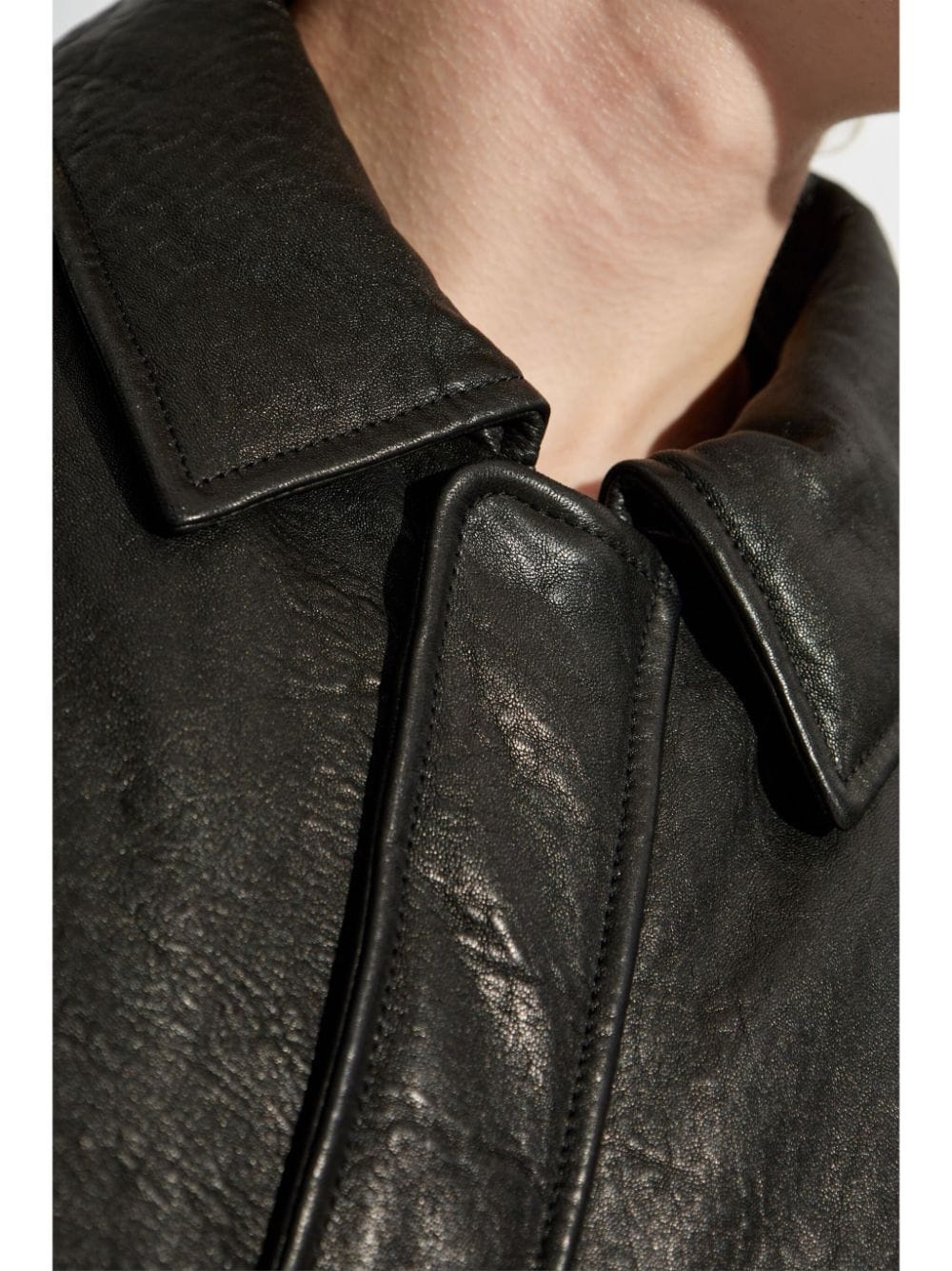 leather bomber jacket - 5