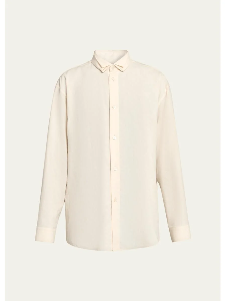 Men's Pleated-Collar Dress Shirt - 1