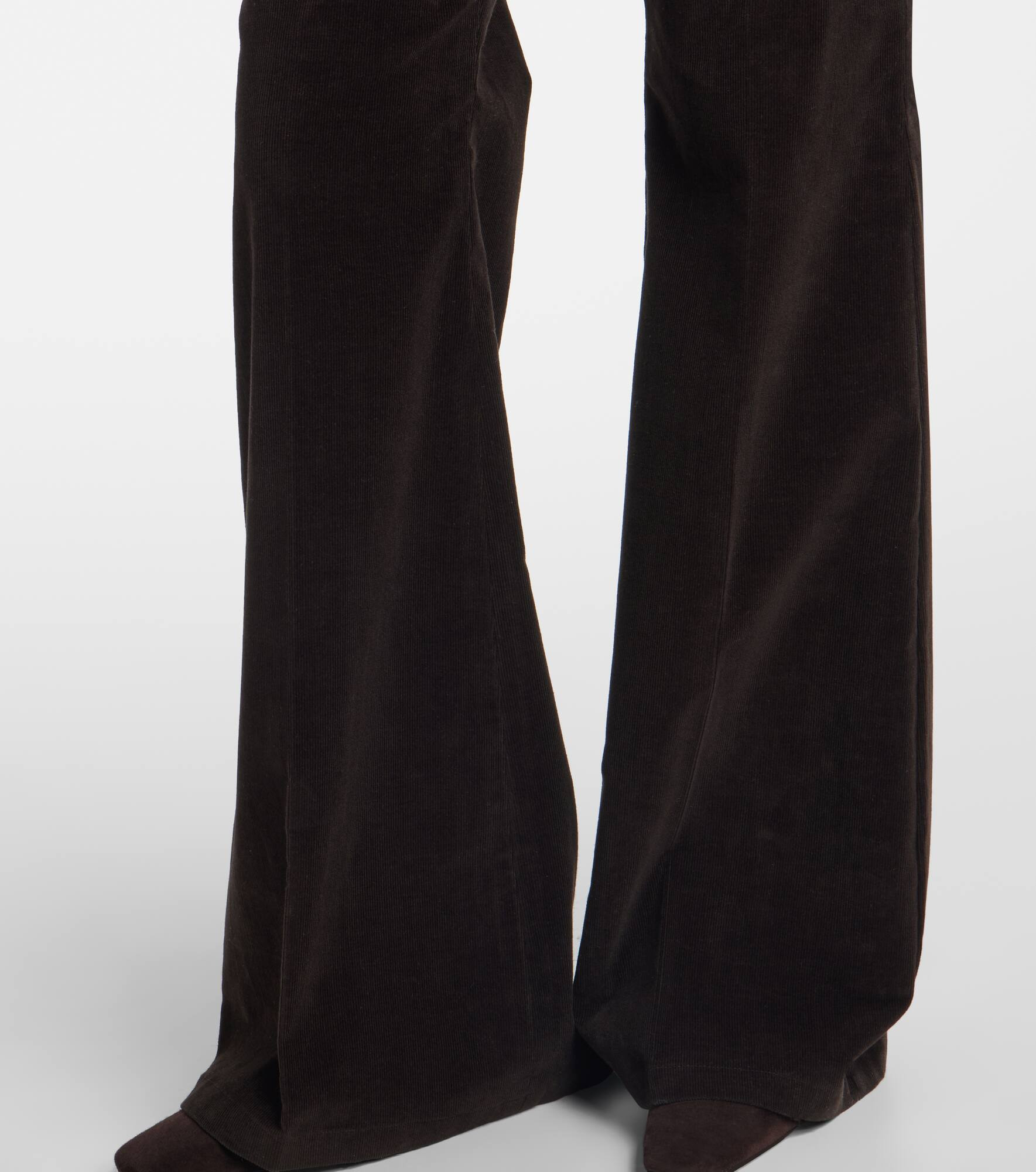 Cotton corduroy flared pants - 6