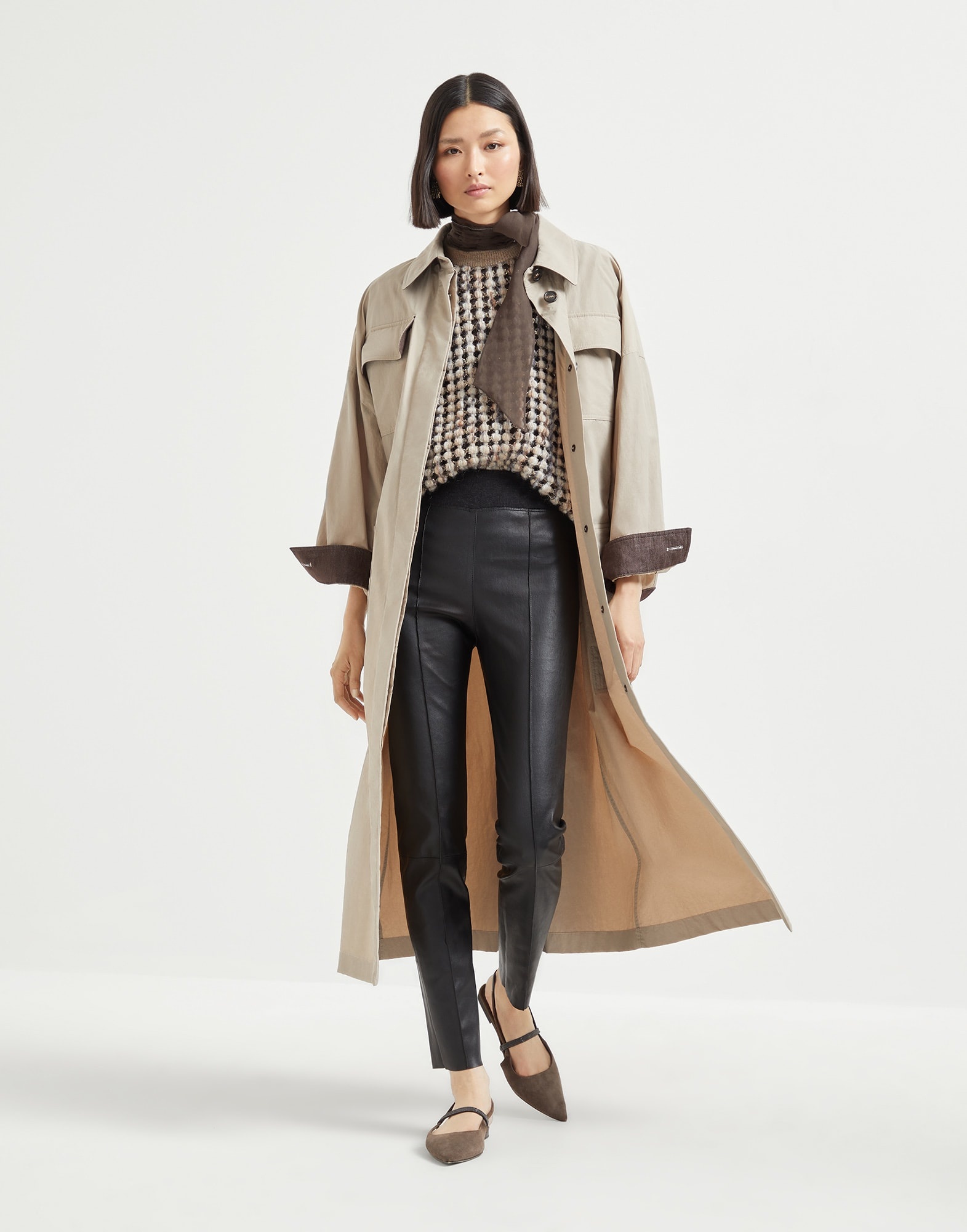 Stretch nappa leather leggings - 4