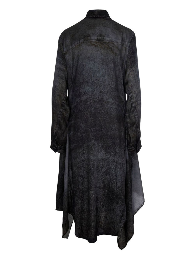 Diesel D-Iletta denim-effect wrap dress outlook