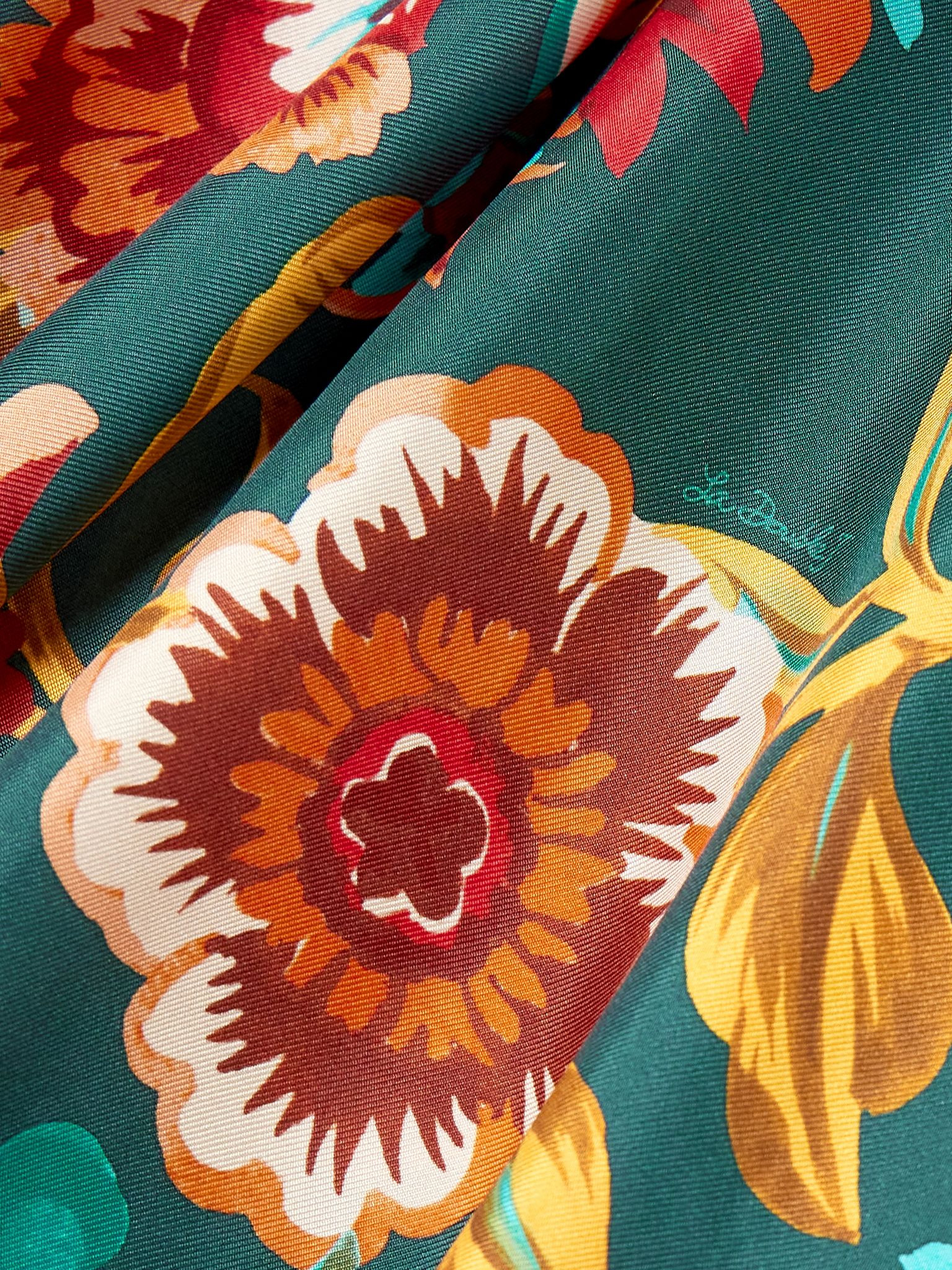 Magnifico belted floral-print silk-twill mini dress Multi - 5