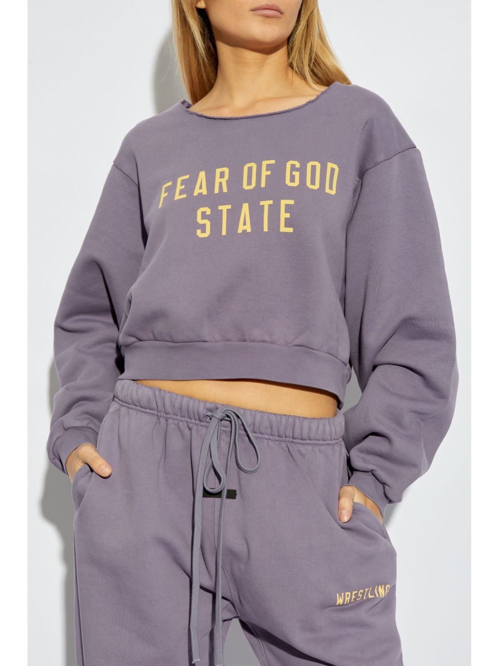 logo-print cotton-fleece sweatshirt - 3