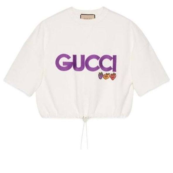 (WMNS) Gucci Cotton Jersey Sweatshirt With Patch 'Off White' 773722-XJF8P-9088 - 1