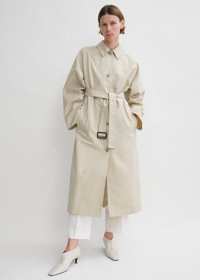 Totême Tumbled cotton silk trench sand outlook