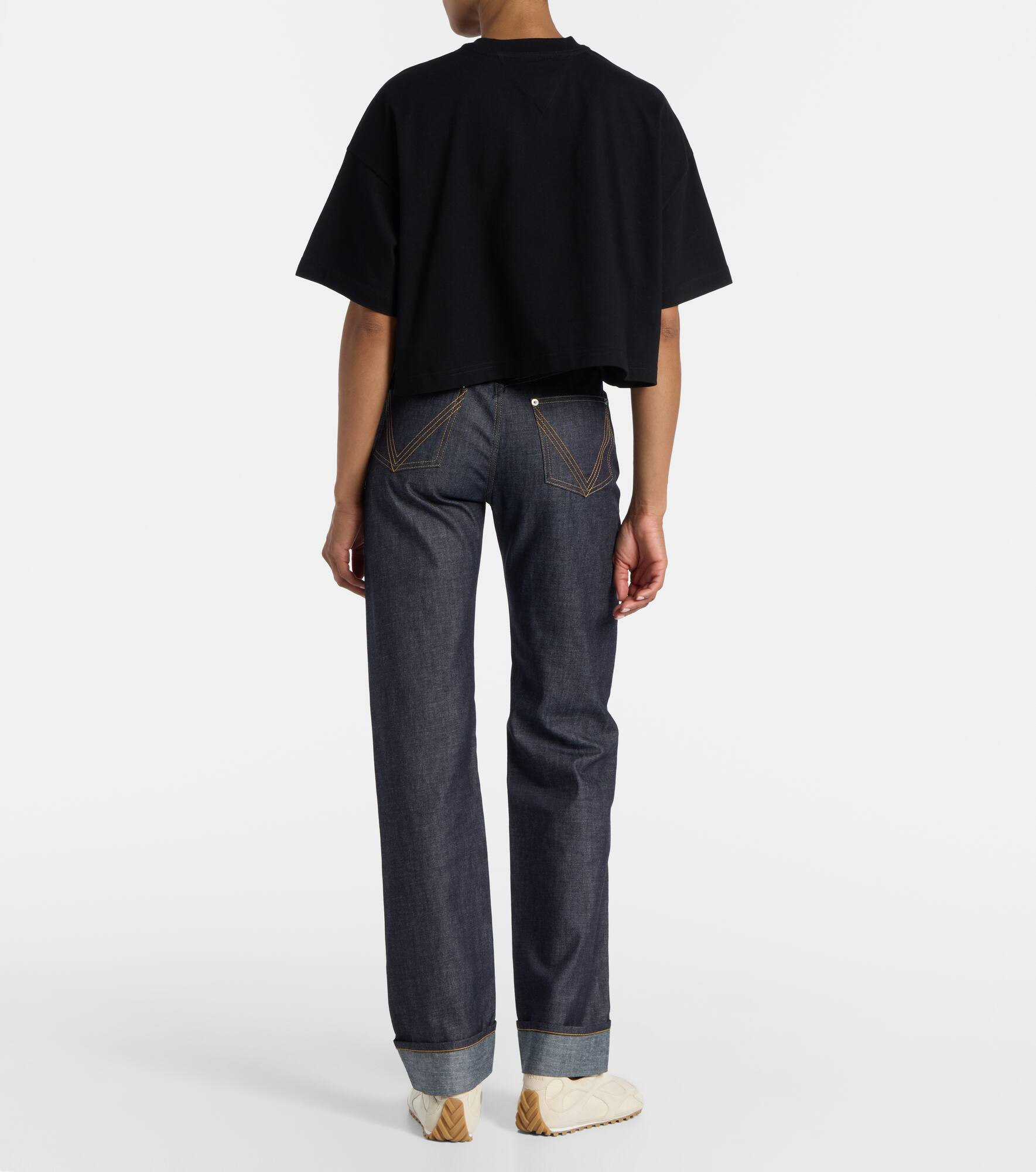 Cropped cotton jersey T-shirt - 3