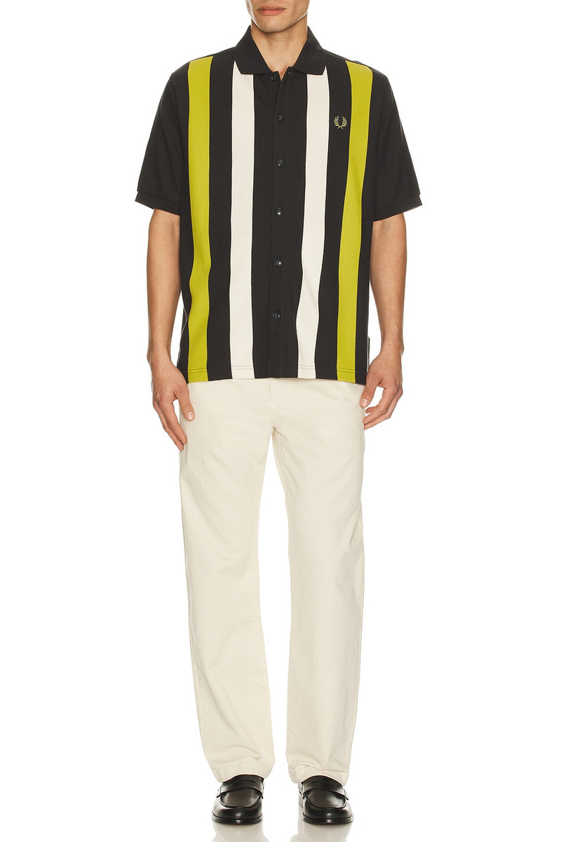 Fred Perry Vertical Stripe Knitted Shirt outlook