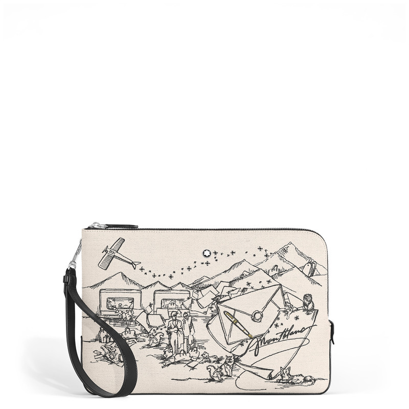 POUCH IN EMBROIDERED CANVAS 1