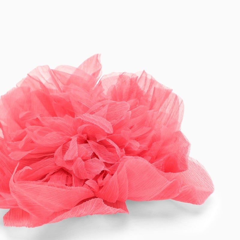 Max Mara Peony-Coloured Flower Brooch In Silk Women - 3