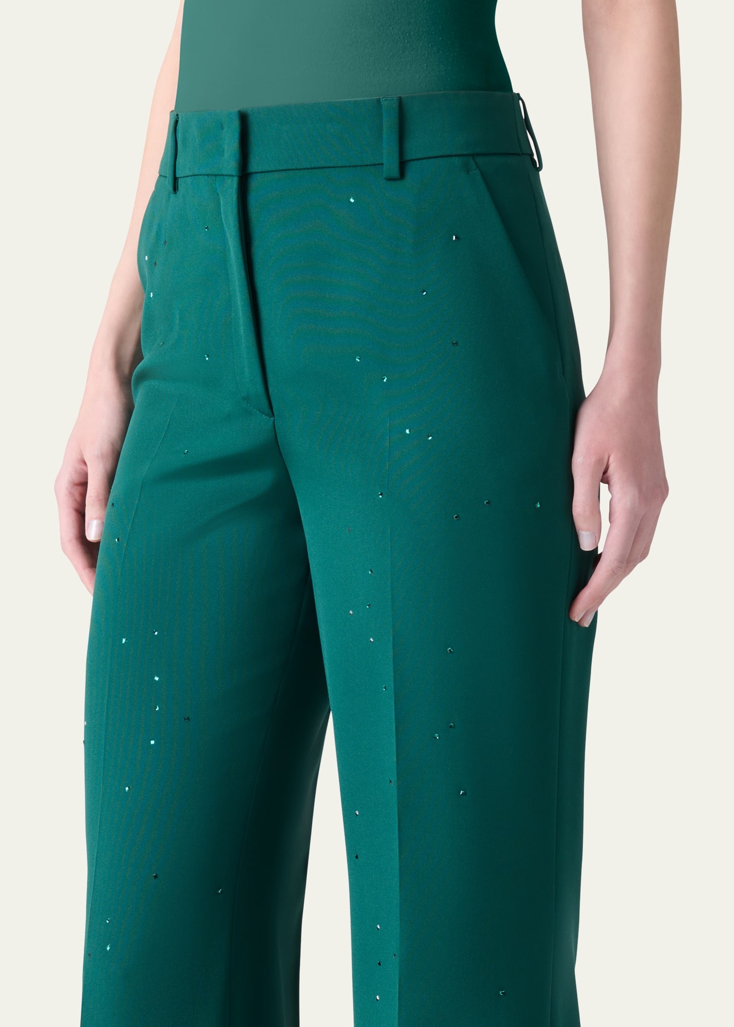 Florine Swarovski Stars Silk Crepe Pants - 5