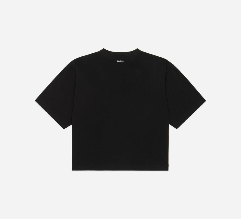 3sixteen Cropped Training Tee - Black outlook