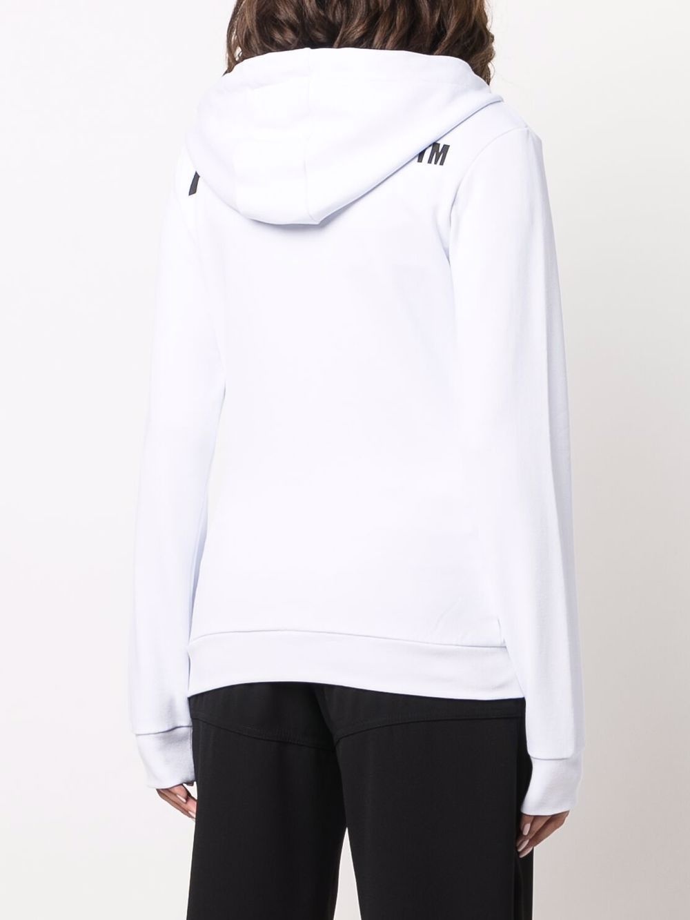 Skull logo print stud detail hoodie - 7