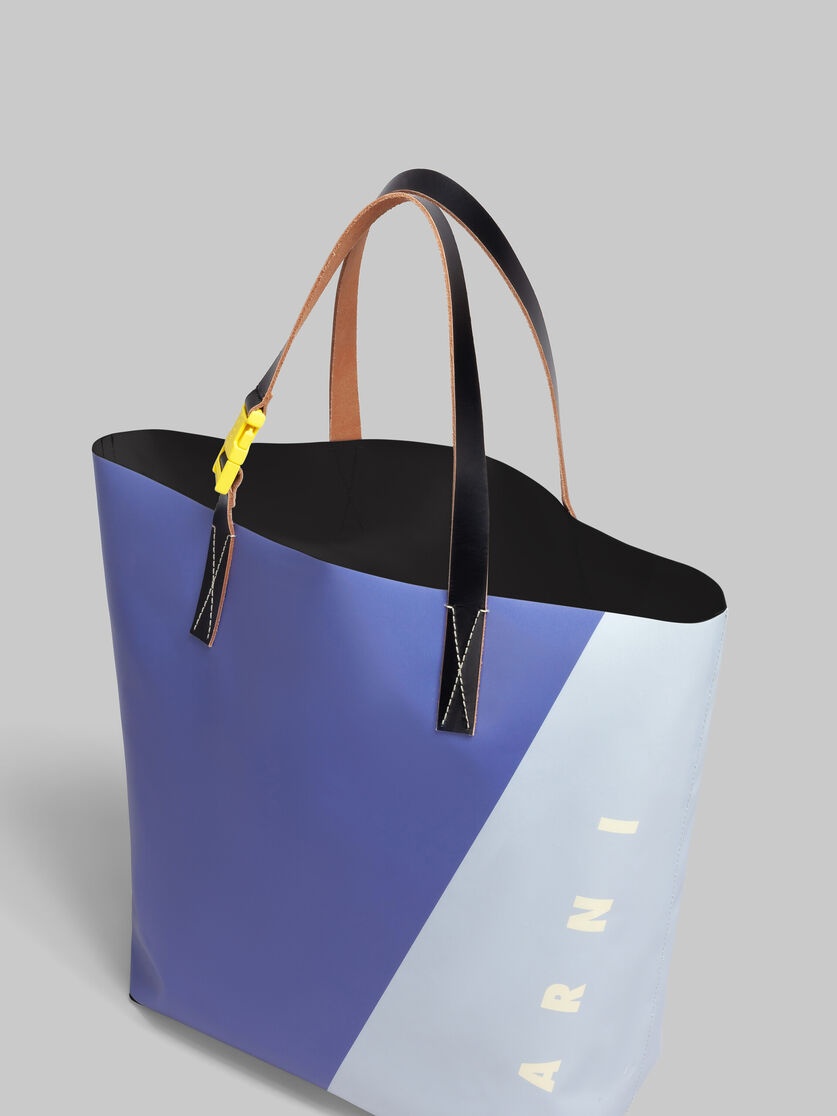 PURPLE AND BLUE TRIBECA SHOPPER WITH MARNI TAG - 4