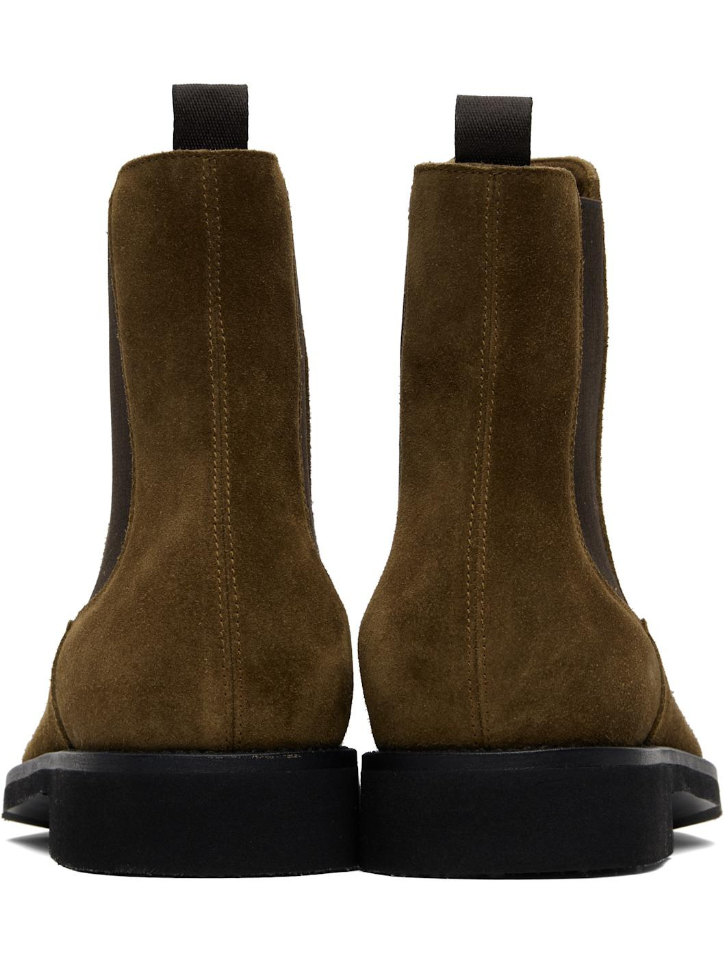Brown Suede Light Sole Chelsea Boots - 2