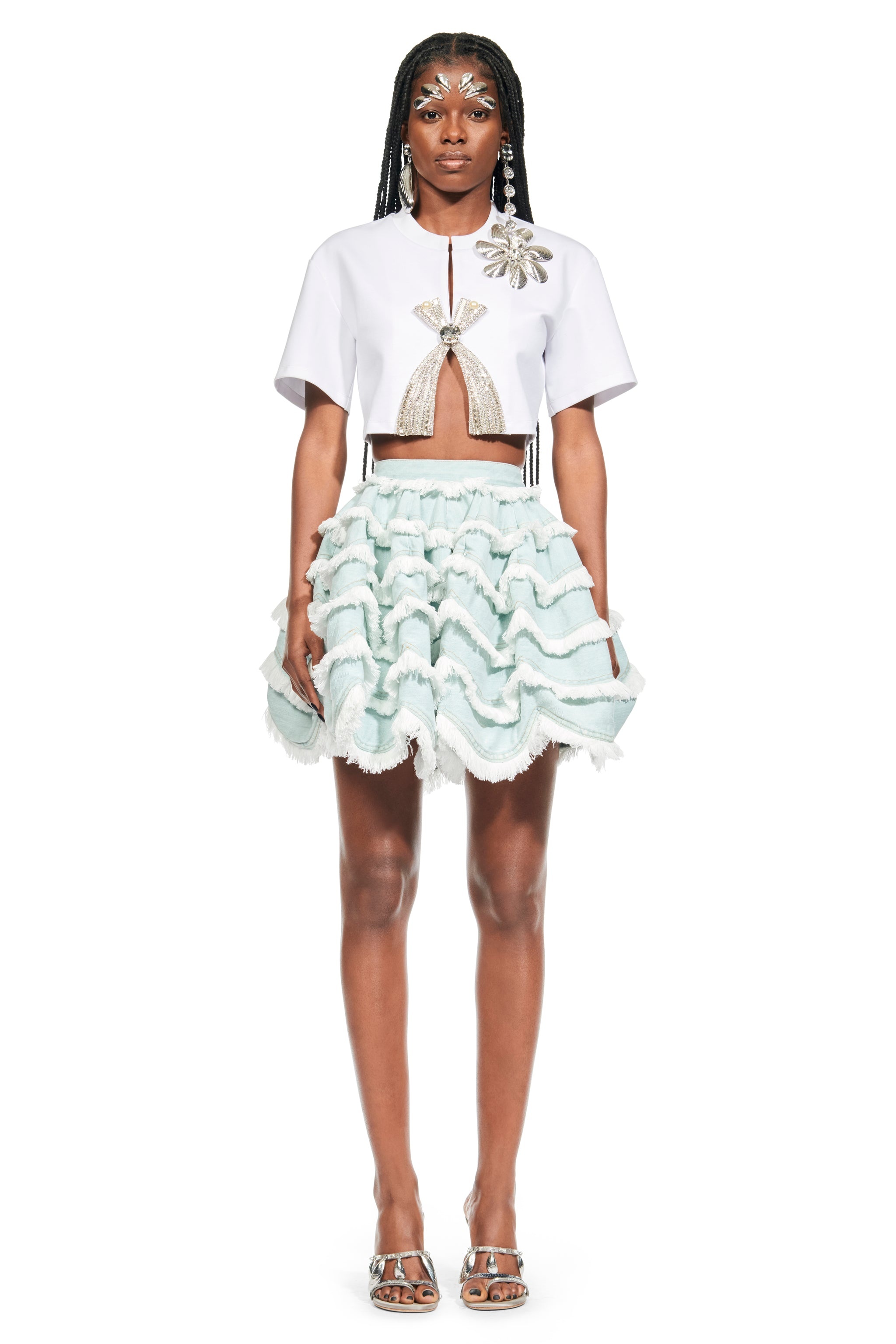DECO BOW CROPPED T-SHIRT - 4