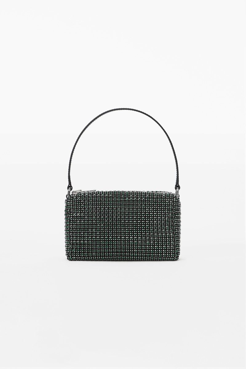 HEIRESS MEDIUM POUCH IN RHINESTONE MESH 1