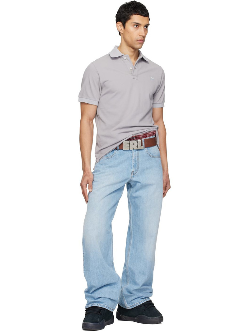 ERL Gray Logo Patch Polo outlook