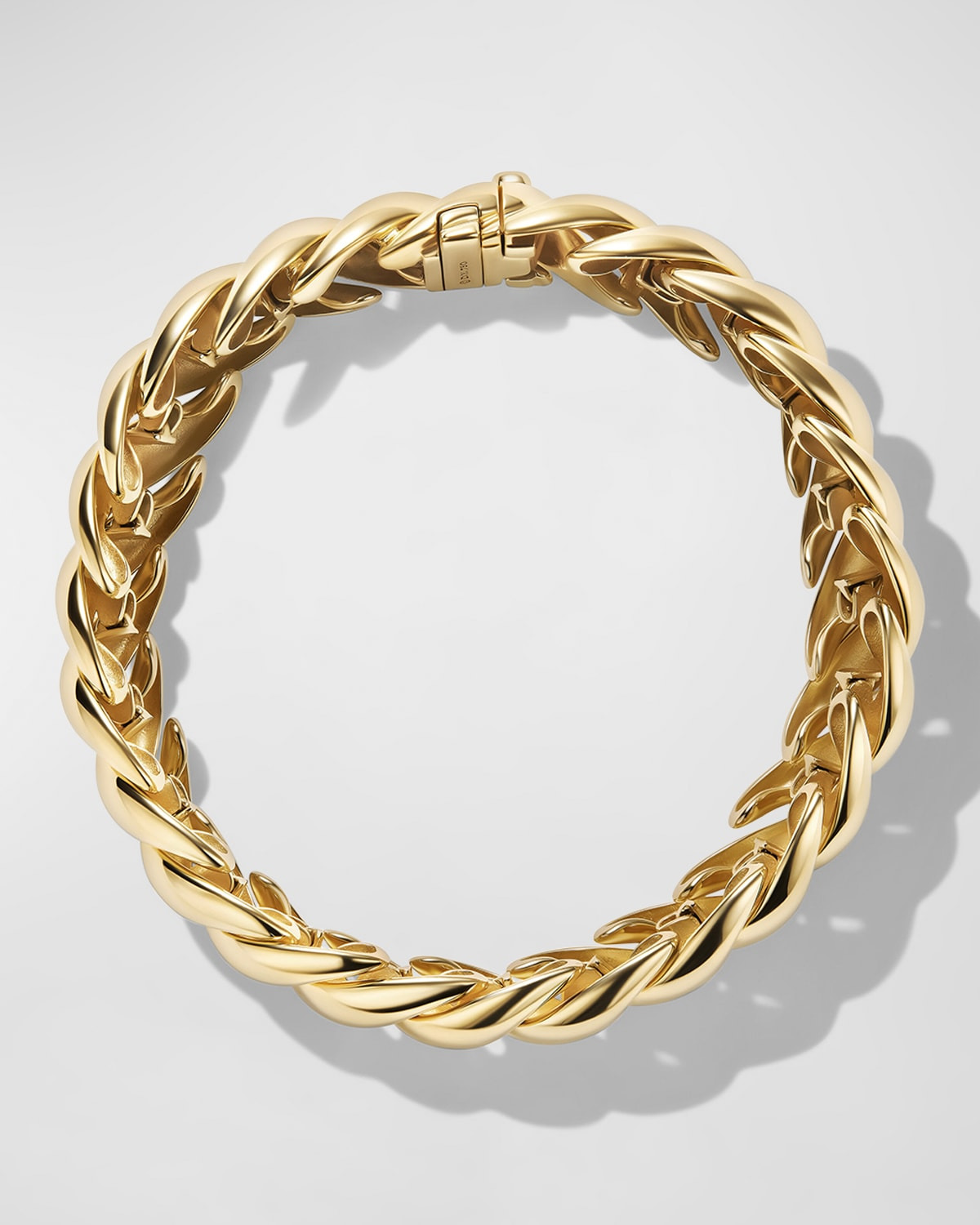 14mm Sculpted Cable Bracelet in 18K Gold - 2