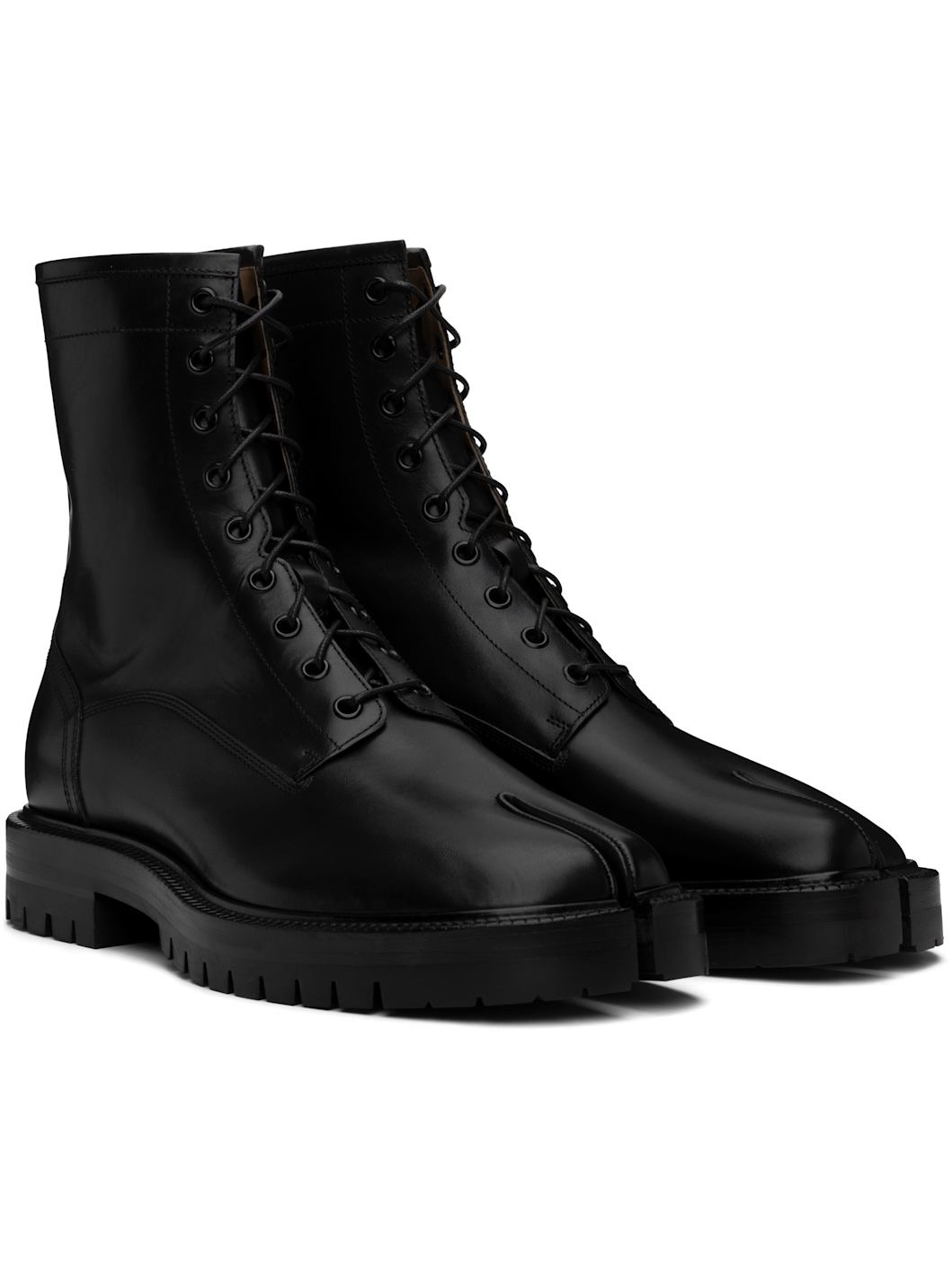 Black Tabi County Combat Boots - 4