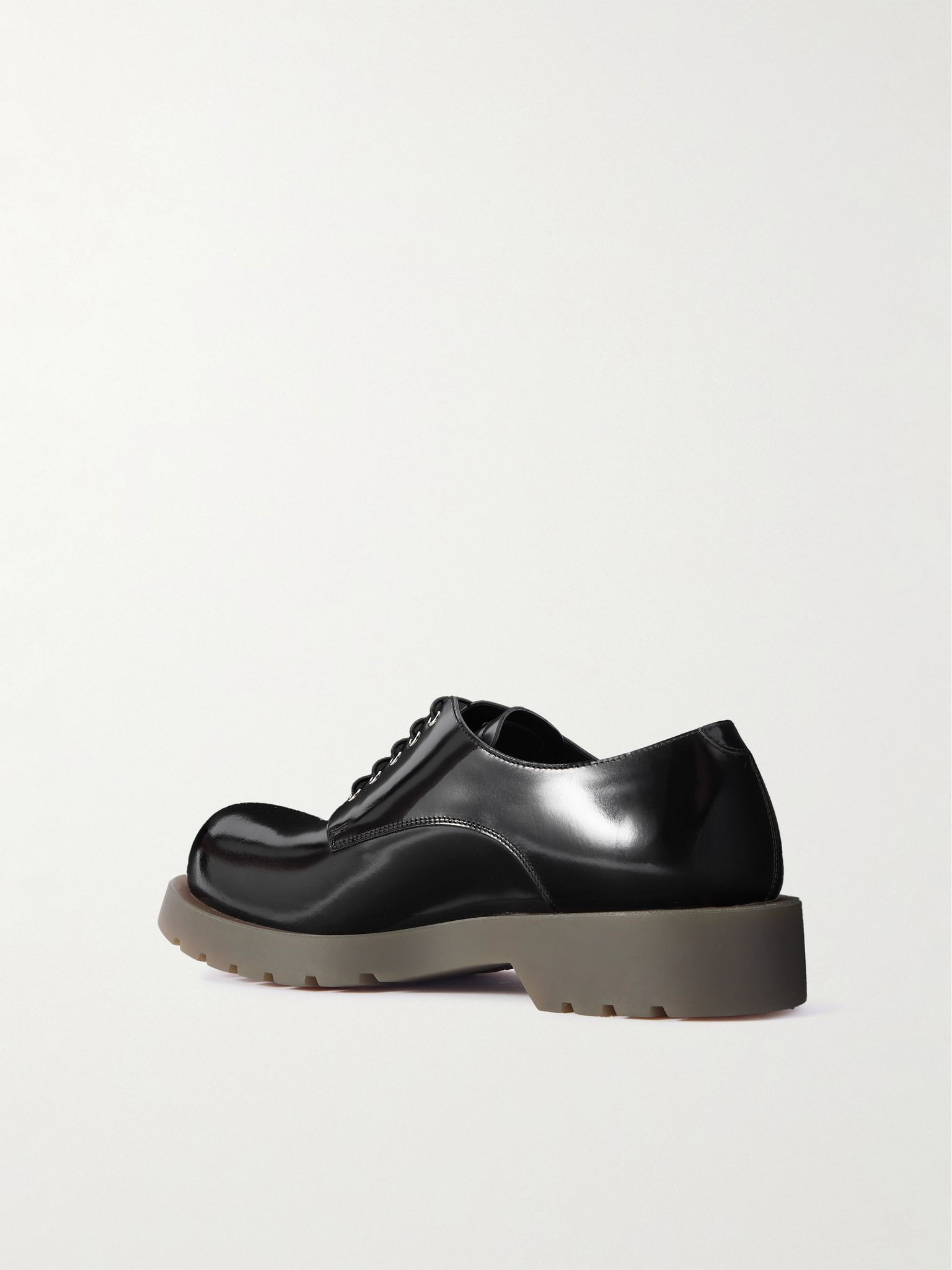 Leather Derby Shoes Black - 4