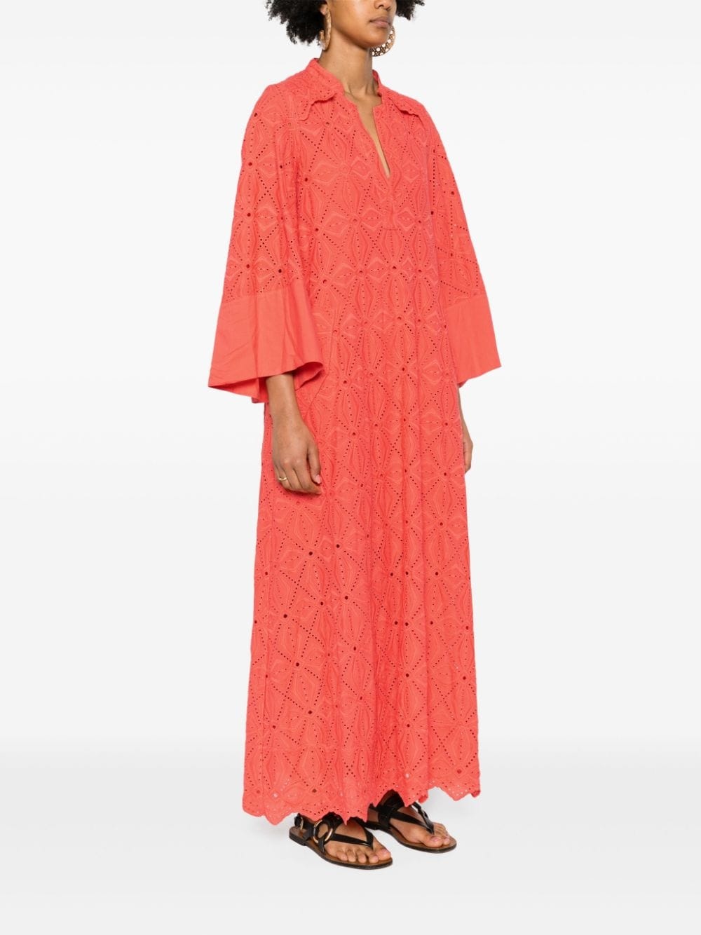 broderie anglaise maxi dress - 3