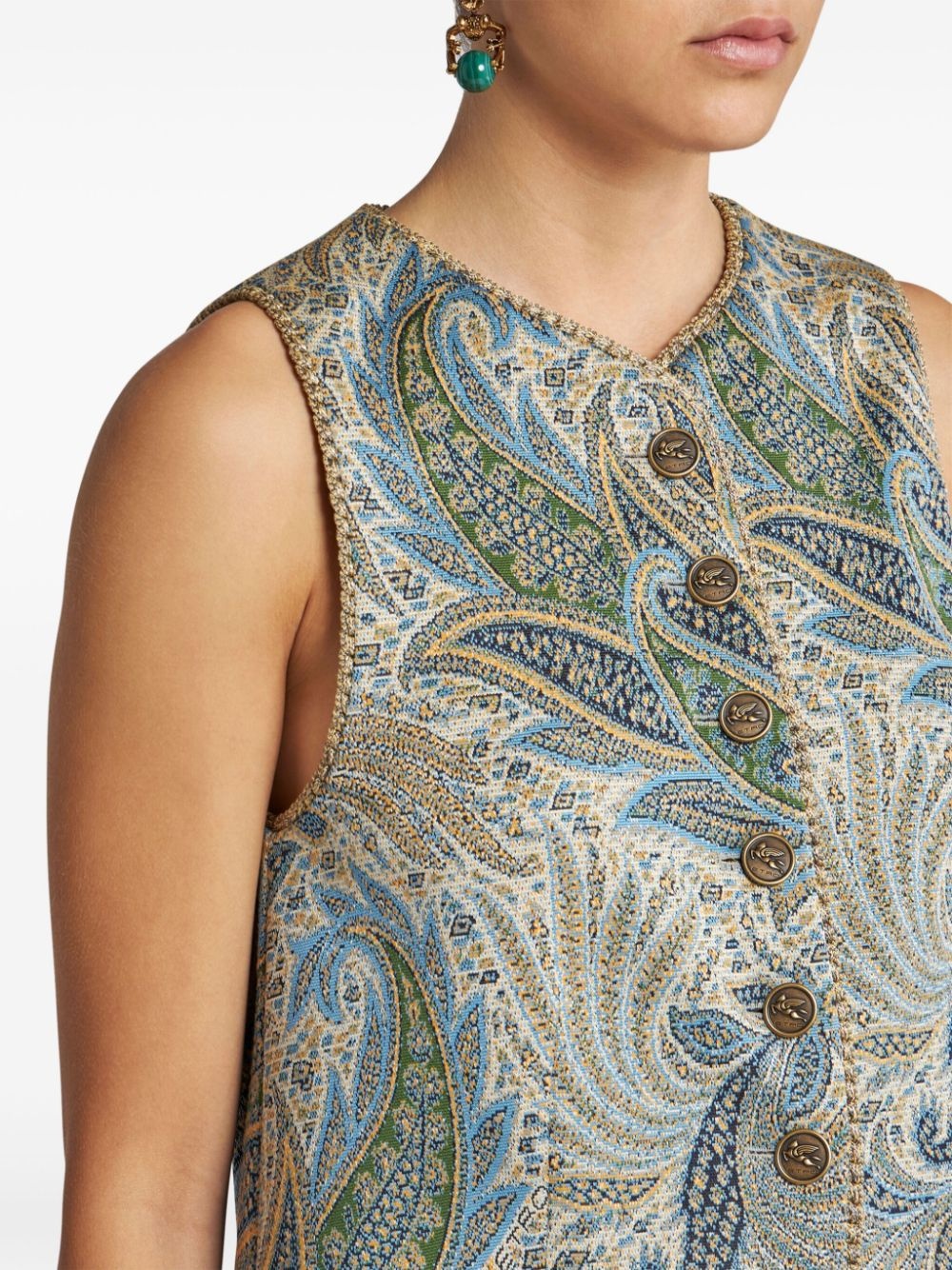 jacquarded waistcoat - 5