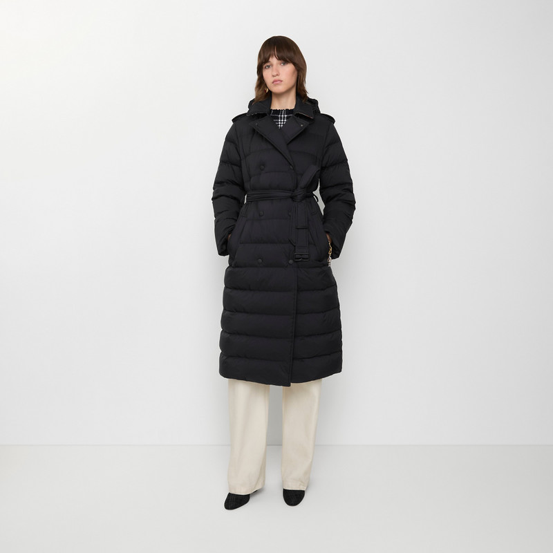 Burberry Long Nylon Hooded Puffer Coat outlook