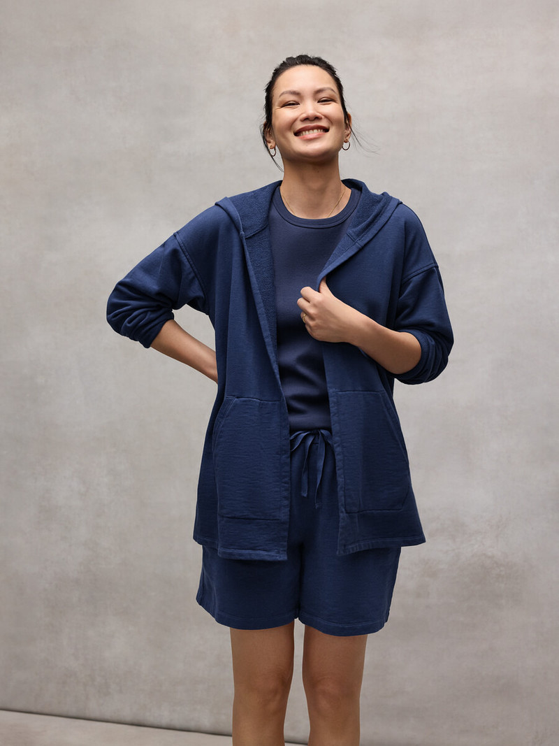 Garment-Dyed Organic Cotton Terry Hooded Jacket 7