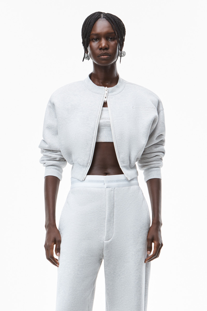 alexanderwang.t ZIP CREWNECK SWEATSHIRT IN TERRY outlook